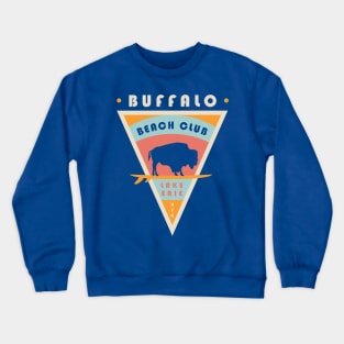 Buffalo NY Beach Club Lake Erie USA Surfing Crewneck Sweatshirt